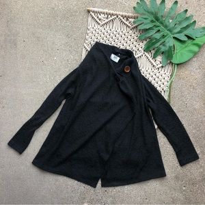 NWT Bobeau Petites Black One Button Wrap Cardigan Size XXS